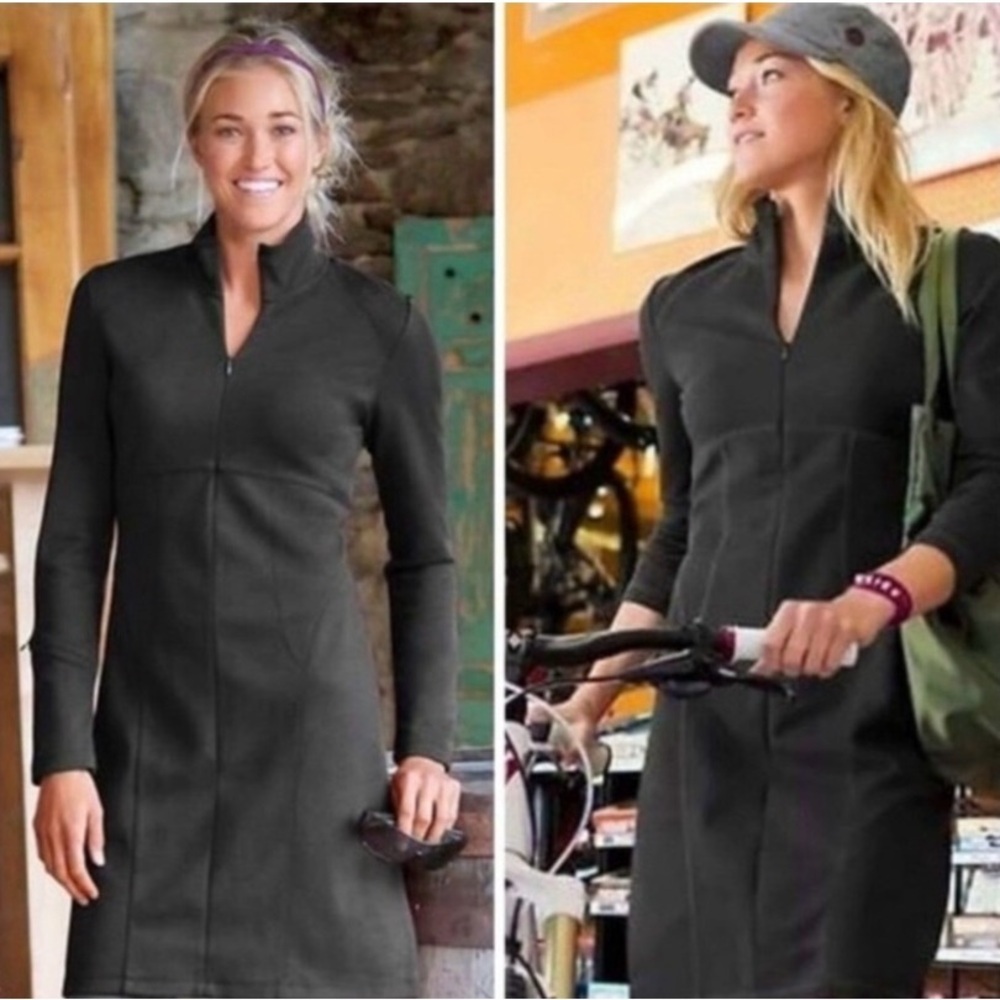 Athleta Cassidy Ponte Knit Dress XSP Black Heather